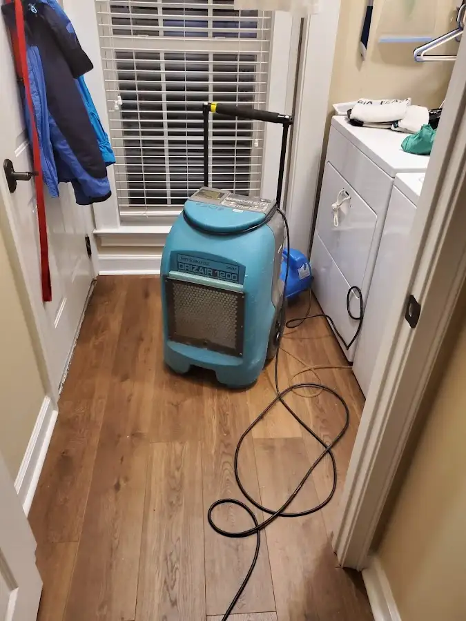 Commercial dehumidifier deployed for Flood Damage Cleanup in Hidden Valley